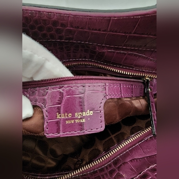 Kate Spade New York Crocodile Embossed Handbag - Picture 11 of 13